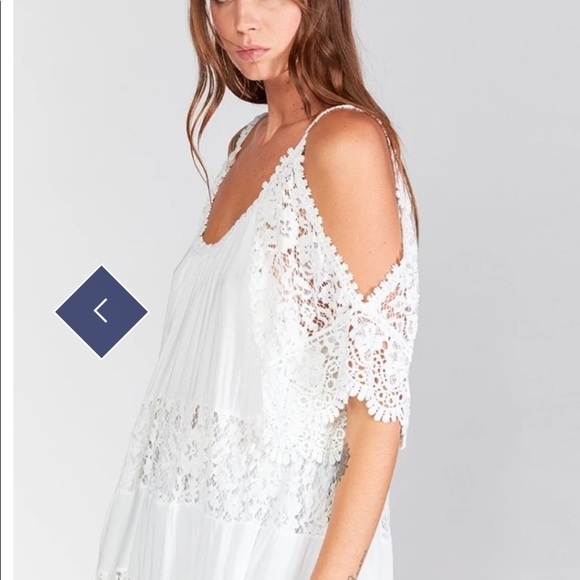 Baci Lace Cold Shoulder mini Dress Top - Picture 5 of 13